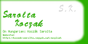 sarolta koczak business card